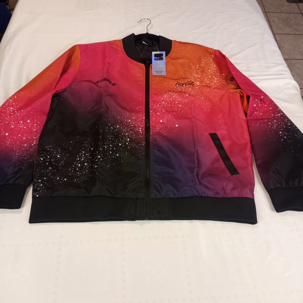 Coca-Cola Staple Men's Limited Edition Varsity  Zip Up Colletion Jacket L NWT - Picture 2 of 16